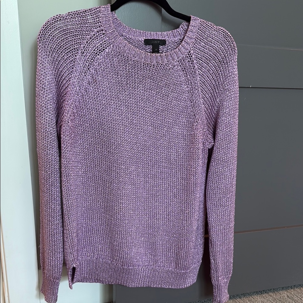 J. Crew Purple Metallic Women's Sweater
